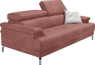 Egoitaliano 2,5-Sitzer »Soul, Design und Sitzkomfort auf hohem Niveau, tolle Details« inkl. Kopfteilverstellung für noch mehr Komfort, Designfuss