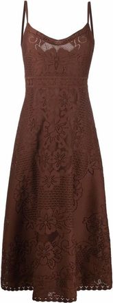 Valentino Garavani Sleeveless Floral Midi Dress