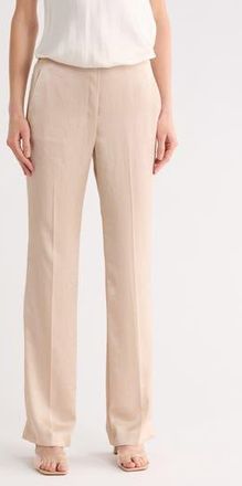 Theory Slim Fit Crushed Satin Pants in Soft Gold at Nordstrom Rack, Size 12