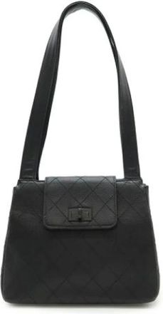 Chanel Pre-owned Leren Schoudertas - Dames - Vintage Schoudertas - Zwart - ONE Size - Leer - Vintage