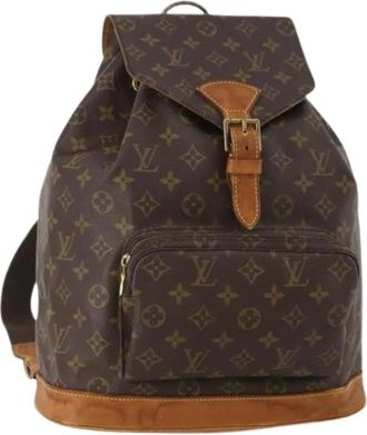 Louis Vuitton Pre-owned Backpacks, female, Brown, Size: ONE SIZE Pre-owned Montsouris GM Backpack