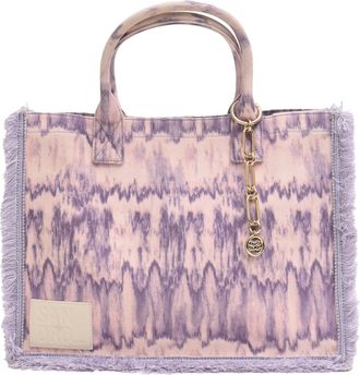 Sandro Sandro Kasba Tie-Dye Tote Bag in Purple Cotton Canvas