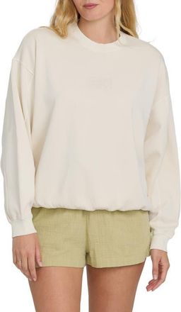 Billabong Kendal Bleached Out Sweatshirt in Vanilla at Nordstrom, Size X-Large