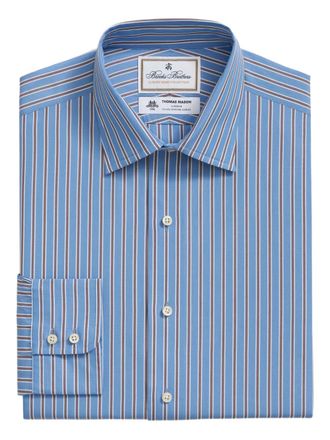Brooks Brothers x Thomas Mason katoenen overhemd - Blauw