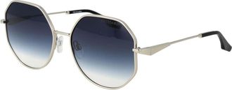 Trussardi Accessoires, unisex, Grijs, ONE Size, Silver Metal Zonnebril