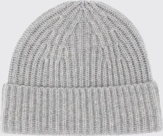 Lisa Yang Berretto beanie in 100% cashmere a coste con risvolto