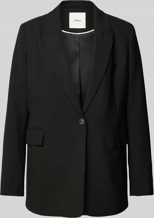 s.Oliver Black Label Blazer aus Viskosemischung in Black, Größe 34