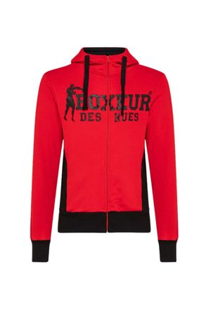Boxeur Des Rues Sweatjacke BOXEUR DES RUES BOXEUR DES RUES Sweatjacke Hooded Full Zip Sweatshirt, Herren, Gr. XL, rot, Obermaterial: 70% Baumwolle CO. 30% Polyester P