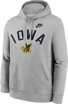 Nike Iowa Legacy Arch Club Nike Mens College Pullover Hoodie in Grey | NKDK06GIAV-N9R