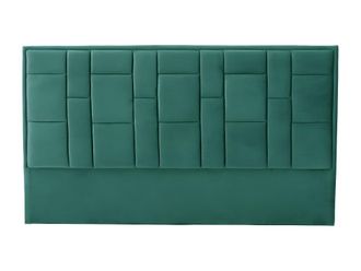 VENTE-UNIQUE.COM Cabecero terciopelo verde pino 140x190 cm, 140x200 cm