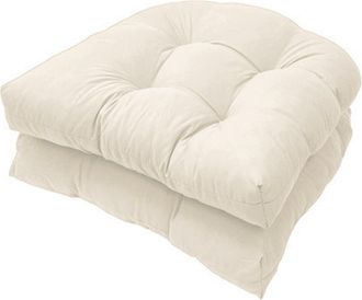 OEM Coj&iacute;n Ergon&oacute;mico - Para Silla De Jard&iacute;n - 40 X 40 X 6 Cm - Blanco Perla - 2 Unidades