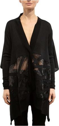 Pierantonio Gaspari Cardigan Over - Dames - Vesten - Zwart - XS - Truien & Vesten