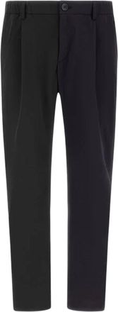 Herno Tapered Seersucker Chino Trousers With Welt Pockets