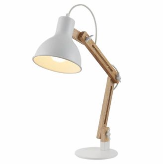 Lindby L&aacute;mpara De Mesa shivanja En Marr&oacute;n Madera - Lindby