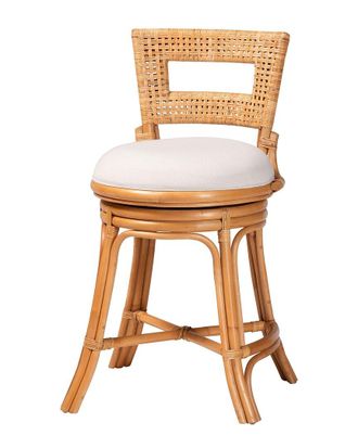 Baxton Studio Amina Rattan Counter Stool