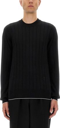 Balmain Black Crew Neck Sweaters