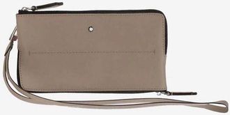 Montblanc Leren Etui - Heren - Portefeuilles - Beige - ONE Size - Leer - Accessoires