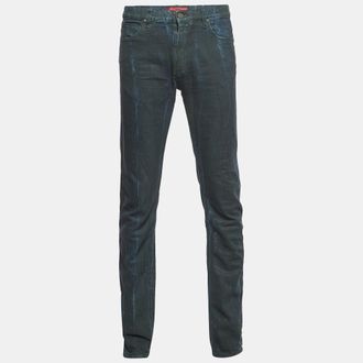 HUGO BOSS Navy Blue Washed Denim Jeans L Waist 36