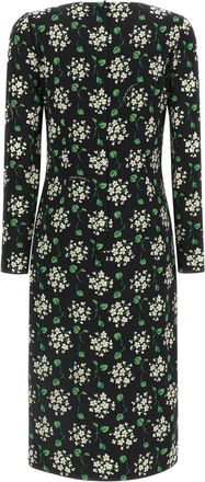 Dolce & Gabbana Womens Black Synthetic Midi Dress