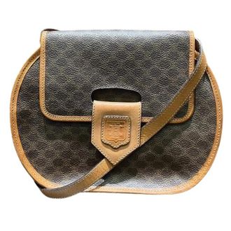 Celine Pre-owned Cross Body Bags, female, Brown, Size: ONE SIZE Pre-owned Macadam PVC Leather Shoulder Bag