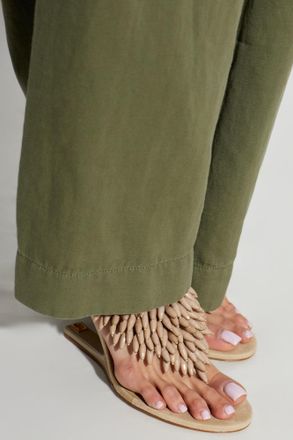 Balmain Wedge Sandals, Womens, Beige