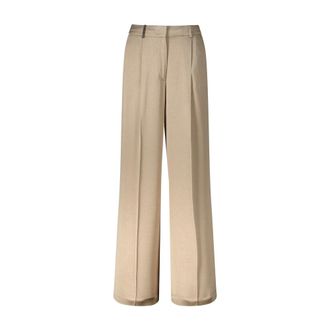 PESERICO Peserico, Wide Trousers, female, Beige, Size: 2XL Wide Trousers