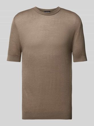 Emporio Armani T-Shirt mit Woll-Anteil in Taupe, Gr&ouml;&szlig;e L
