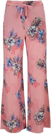 Lords of Harlech Exotic Floral Womens Wide-Leg Pant in Exotic Floral Coral at Nordstrom, Size X-Large 31