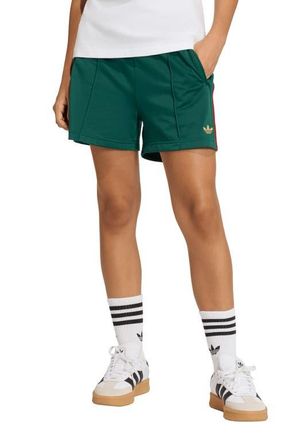 adidas Originals Firebird Recycled Polyester Shorts in Team Green/White/Scarlet at Nordstrom, Size X-Small