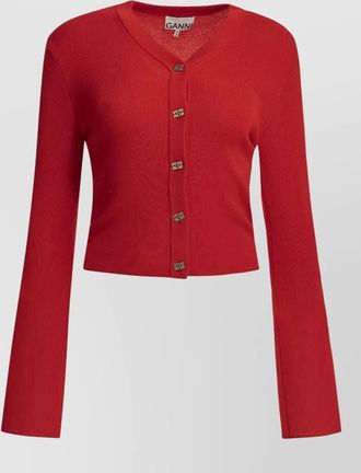 Ganni merino wool cardigan