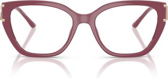 Michael Kors 0mk4140u Bold Cat-Eye Eyeglasses with Gold Metal Temples