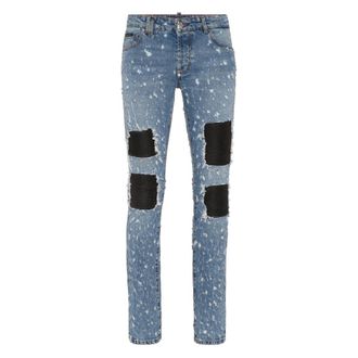 Philipp Plein Heren, Jeans, Blauw, Maat: W32 Denim