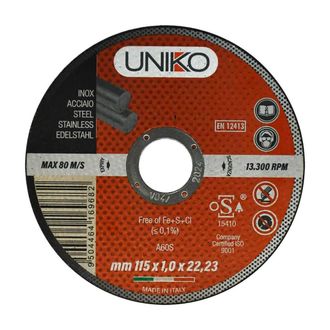 Uniko Mola Abrasiva Per Inox/ferro &Oslash; 115 X 1,6 - Set 5 Pezzi