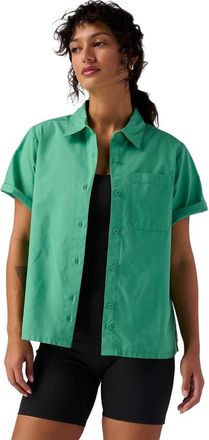 Backcountry Cotton Button-Up - Womens in Winter Green at Nordstrom, Size X-Small