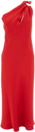 Max Mara Party Dresses, female, Red, XS, Long One-Shoulder Dress