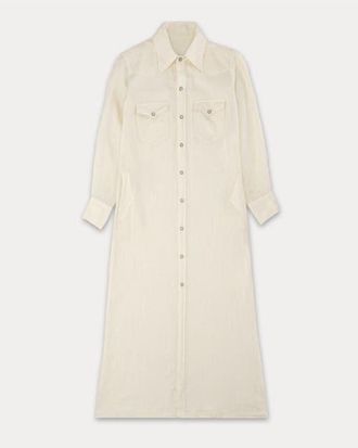 Fortela Arley Linen Shirt Dress in Cream at Nordstrom, Size 40 Eu