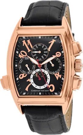 Christian Van Sant Grandeur Automatic Black Dial Mens Watch CV2139