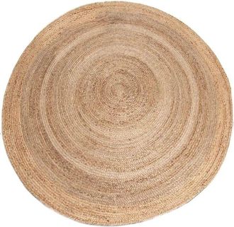 Decoclico Alfombra redonda de yute natural beige D200 cm