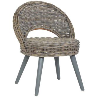 vidaXL Poltrona in Rattan Kubu Grigio Vidaxl