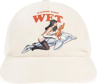 Stella McCartney Baseball Cap - Dames - Petten - Beige - 60 CM - Katoen - Accessoires