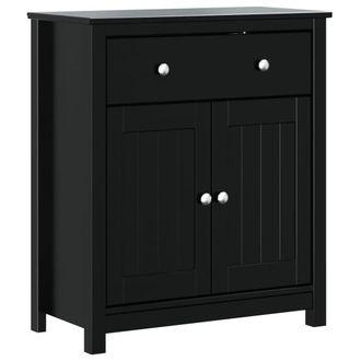 Berkfield Home Bathroom Cabinet BERG Black 69.5x34x80 cm Solid Wood Pine