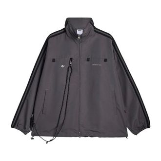adidas Jackets, male, Gray, Size: M Sftm007 Track Top
