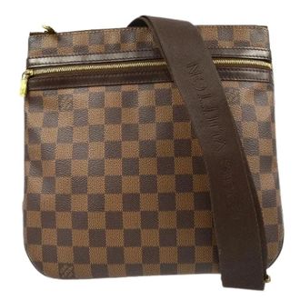 Louis Vuitton Pre-owned Cross Body Bags, female, Brown, Size: ONE SIZE Pre-owned Vintage Canvas Cross Body Bag
