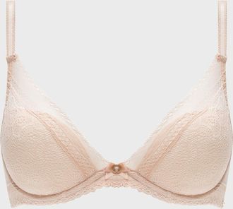 Chantelle Festivite Lace Plunge Bra, Bright Pink
