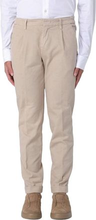 Fay Light Wheat Capri Pince Stretch Cotton Pants