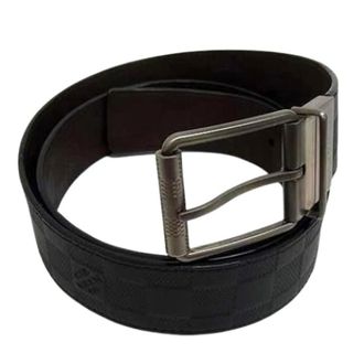 Louis Vuitton Pre-owned Damier Infini Riem - Heren - Pre-owned - Zwart - Maat: ONE Size Leer