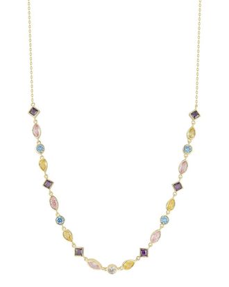 Sphera Milano 14K Over Silver Cz Necklace