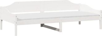 vidaXL Estructura De Cama Sin Colch&oacute;n Madera Maciza Blanca 90x190 Cm Vidaxl