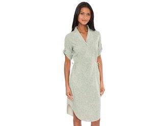 Royal Robbins Spotless Traveler Dress Short Sleeve Womens Clothing Sage Leaf Briar Print : SM, Polyester/Jersey/Elastane