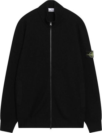 Stone Island Maglia RWS Cardigan - Heren - Vesten - Zwart - L - Wol - Truien & Vesten
